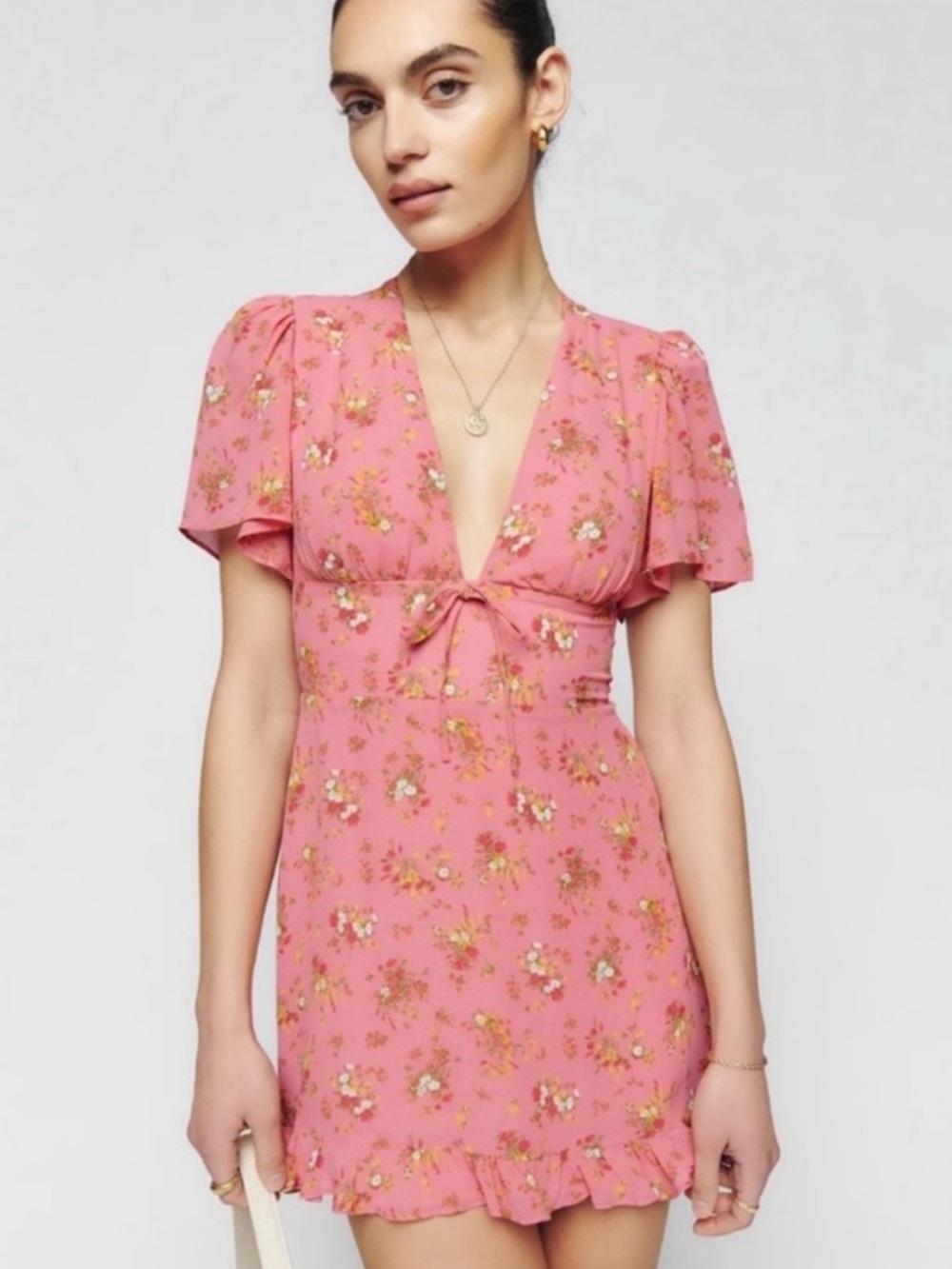 Reformation Mya Dress in Rosato, Size 2 NWT Pink Floral Mini Dress